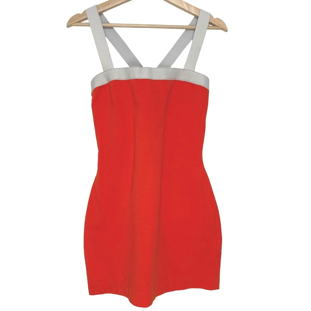 Kate Spade Saturday Orange Retro‎ Bodycon Mini Dress M